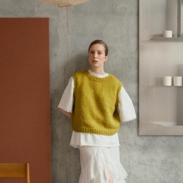 Hand-knitted Green Mohair Vest: Women's Cozy Knitwear